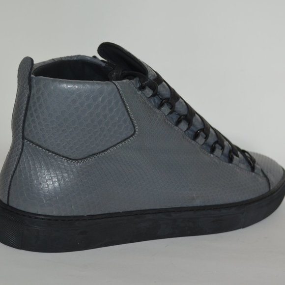 NEW BALENCIAGA HITOP PYTHON LEATHER SNEAKERS US 14 EU 47 MENS - Picture 4 of 9